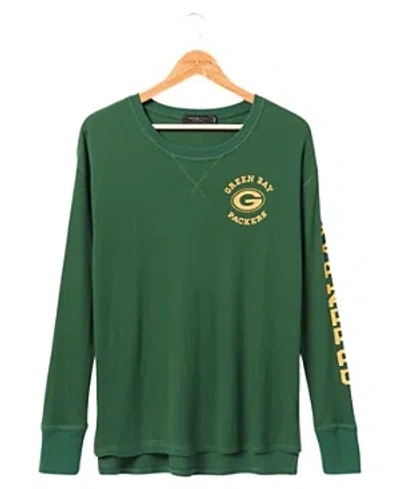 Junk Food Clothing Women's Packers Timeout Thermal Tee In Hunter
