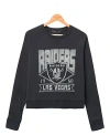 Junk Food Clothing Womens Raiders Overtime Crew In True Black