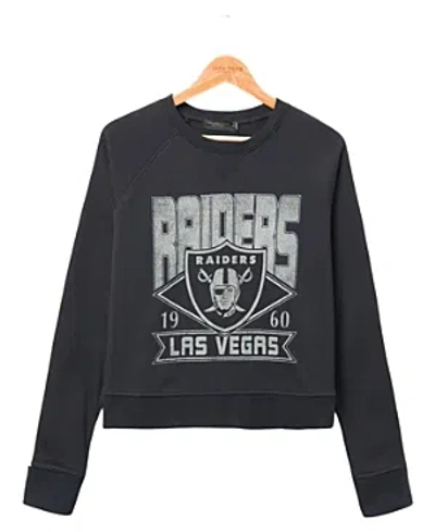 Junk Food Clothing Women's Raiders Overtime Crew Tee In True Black