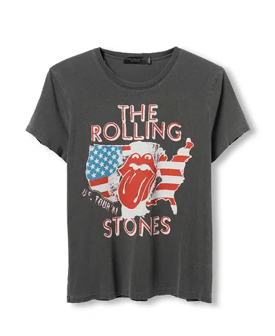 Junk Food Clothing Women's Rolling Stones 1981 Us Tour Vintage-like Tee In Gray