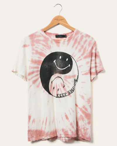 Junk Food Clothing Women's Smiley Yin Yang Vintage Tee In Multi