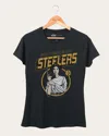 Junk Food Clothing Women's Steelers Star Wars Princess Leia Tee In Black