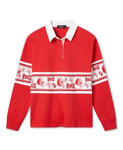 Junk Food Clothing Women's Tampa Bay Buccaneers Helmet Rugby Shirt In Licorice