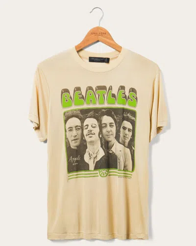 Junk Food Clothing Women's The Beatles Apple Vintage Tissue Tee In Brown