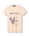Junk Food Clothing Women's The Beatles Blackbird Original Tee In Pink