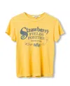 Junk Food Clothing Women's The Beatles Strawberry Fields Forever Original Tee In Yellow
