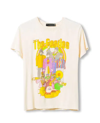 Junk Food Clothing Women's The Beatles Yellow Submarine Vintage-like Tee In Nude