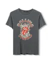 Junk Food Clothing Women's The Rolling Stones Tattoo You Vintage Tee In Gray