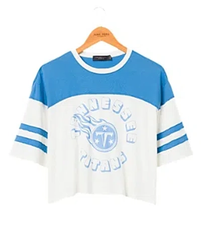 Junk Food Clothing Women's Nfl Tennessee Titans Hail Mary Tee In Sugar/liberty
