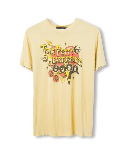 Junk Food Clothing Women's Tom Petty And The Heartbreakers Vintage Tissue Tee In Yellow