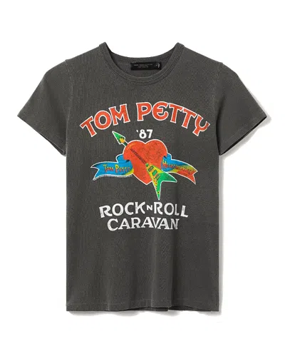 Junk Food Clothing Women's Tom Petty Rock N Roll Caravan Original Tee In Black