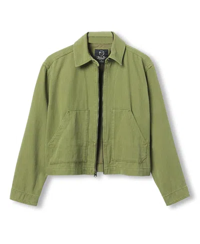 Junk Food Clothing Women's Utility Twill Shacket In Green