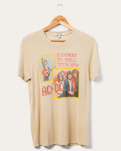Junk Food Clothing Womens Ac/dc Highway To Hell Vintage Tissue Tee In Brown