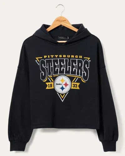Junk Food Clothing Womens Steelers Endzone Hoodie In Blue
