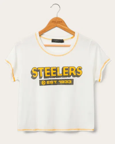 Junk Food Clothing Womens Steelers Playmaker Tee In White