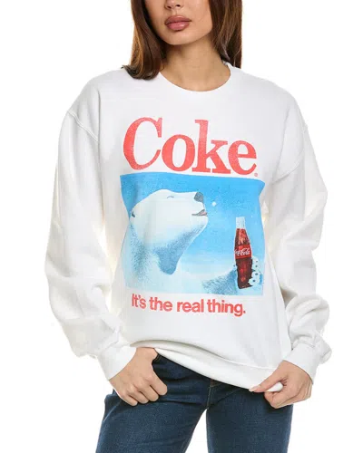 Junk Food Coke Polar Bear Sweatshirt In White