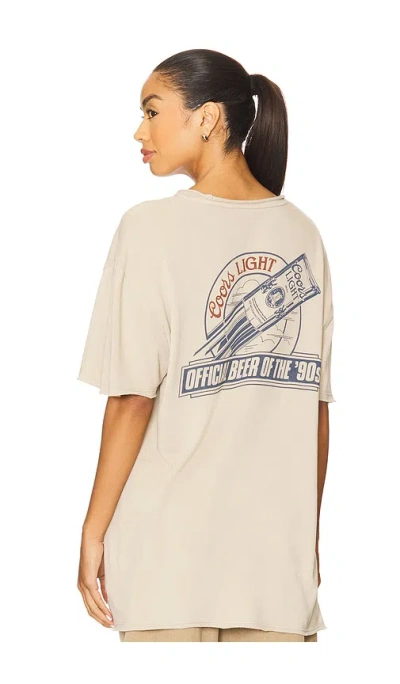 Junk Food Coors Light Beer Of The 90s Fleece Tee In Nude