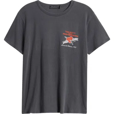 Junk Food Cotton Graphic T-shirt In Vintage Black