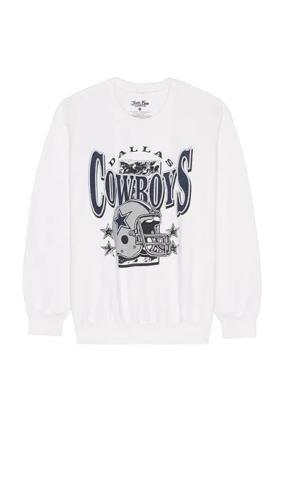 Junk Food Cowboys Conversation Crew Sweatshirt In White