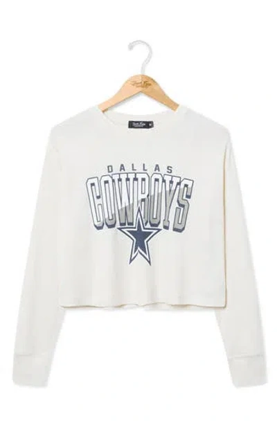 Junk Food Dallas Cowboys Graphic Thermal Crop T-shirt In White