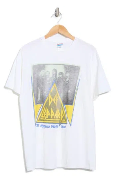 Junk Food Def Leppard '87 Graphic T-shirt In White