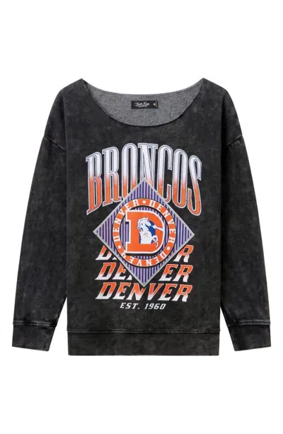 Junk Food Denver Broncos Graphic Cropped Sweatshirt In Black