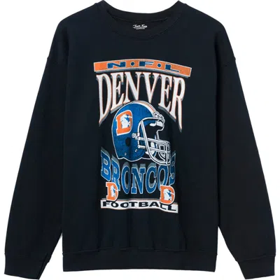 Junk Food Denver Broncos Helmet Flea Market Crewneck Sweatshirt In Blue
