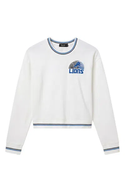Junk Food Detroit Lions Cropped Graphic Sweatshirt In Vintage White