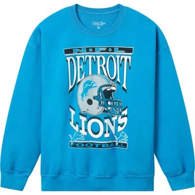 Junk Food Detroit Lions Helmet Crewneck Sweatshirt In Lions Blue
