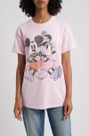 Junk Food Disney® Mickey & Minnie Cotton Graphic T-shirt In Pink