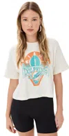 Junk Food Dolphins Crop Tee White In White