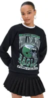 Junk Food Eagles Helmut Crew Sweatshirt Black In Black