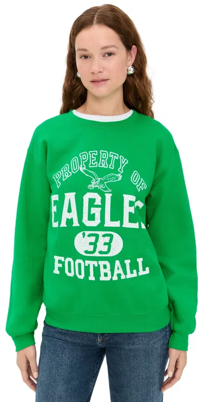Junk Food Eagles Property Crew Fleece Irish Green