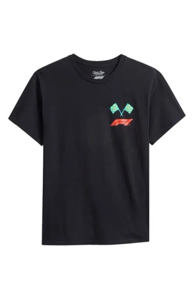 Junk Food F1 Cotton Graphic T-shirt In Black