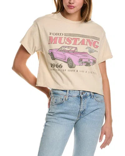 Junk Food Ford Mustang Flea Market Crop T-shirt In White