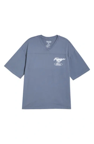 Junk Food Ford Mustang Graphic Cotton T-shirt In Gray
