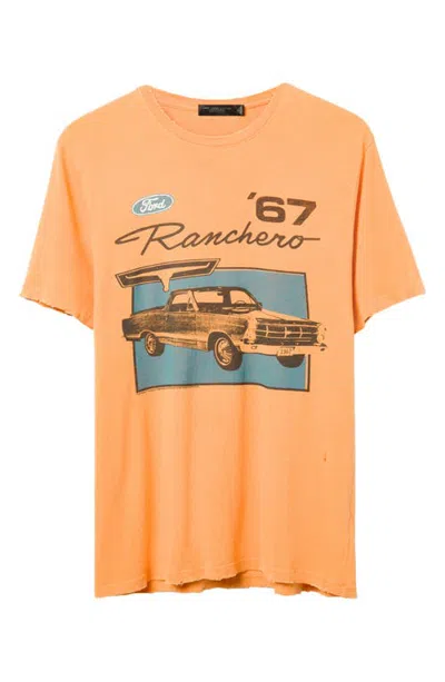 Junk Food Ford Ranchero '67 Cotton Graphic T-shirt In Copper Tan