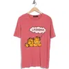 Junk Food Garfield Lasagna Graphic T-shirt In Pink