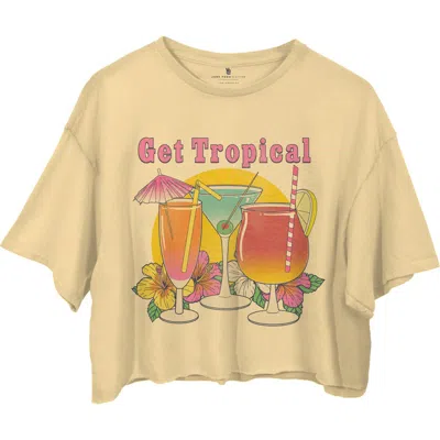 Junk Food Get Tropical Crop Graphic T-shirt In Yellow