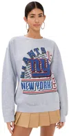 Junk Food Giants Backfield Crew Heather Grey In Heather Grey