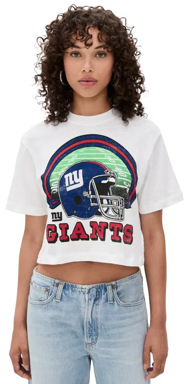 Junk Food Giants Game Time Mn Crop Tee Vintage White