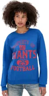 Junk Food Giants Property Crew Fleece Sweatshirt Royal In Blue
