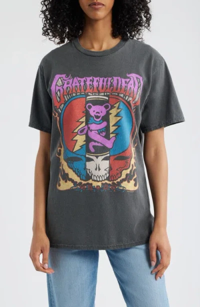 Junk Food Grateful Dead Dancing Bears Cotton Graphic T-shirt In Gray