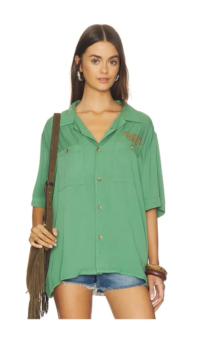 Junk Food Grateful Dead Skull The Camp Shirt In Green