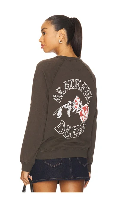 Junk Food Grateful Dead Tour 72 Crew Fleece In Vintage Black