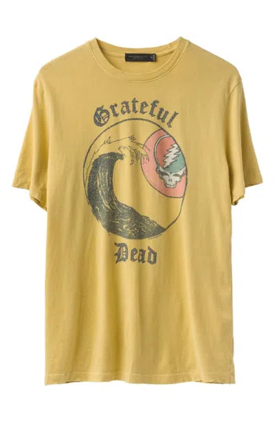 Junk Food Grateful Dead Wave Cotton Graphic T-shirt In Yellow