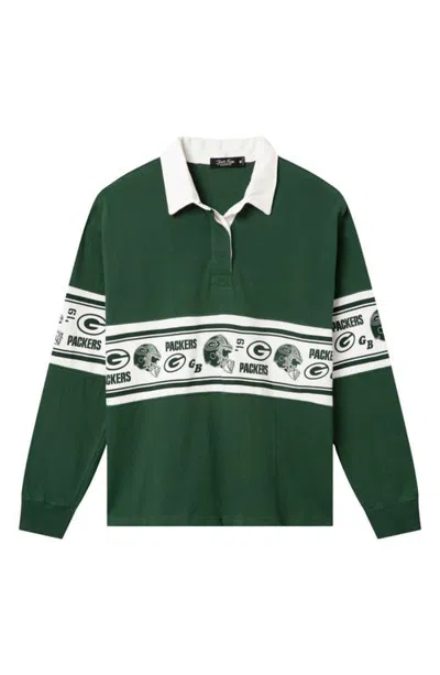 Junk Food Green Bay Packers Graphic Rugby Shirt In Hunter
