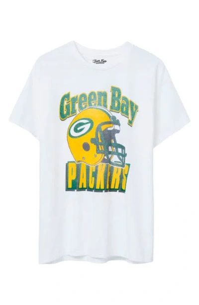 Junk Food Green Bay Packers Throwback Helmet Cotton Graphic T-shirt In White