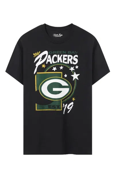 Junk Food Greenbay Packers Star Power Cotton Graphic T-shirt In Black