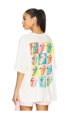 Junk Food Hot Lips Checkers Oversized Tee